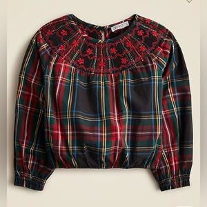 J. Crew Kids Plaid Blouse - Red, Green, Yellow